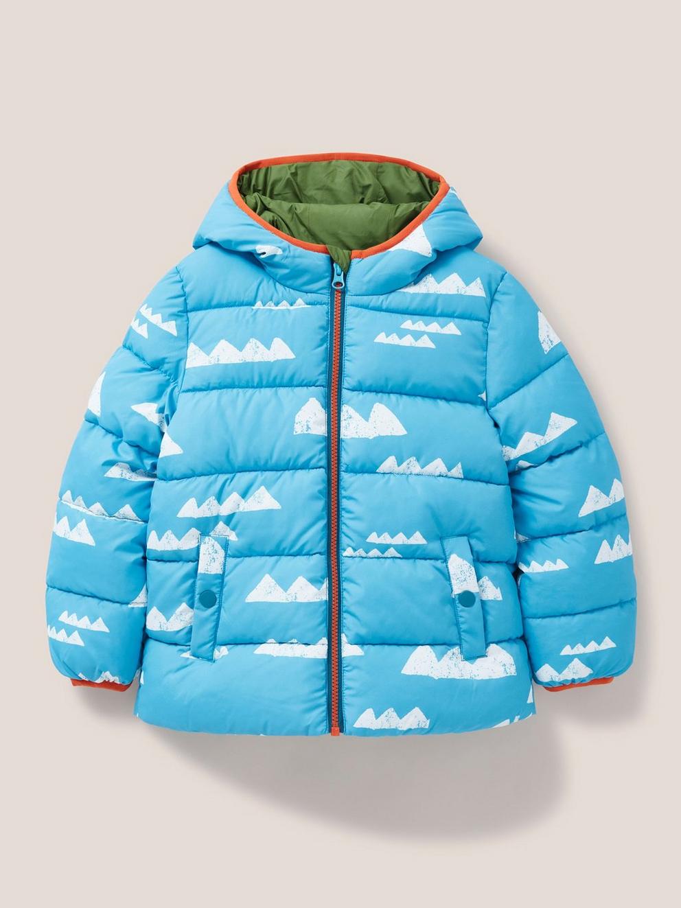 Quilted Print Puffer Jacket