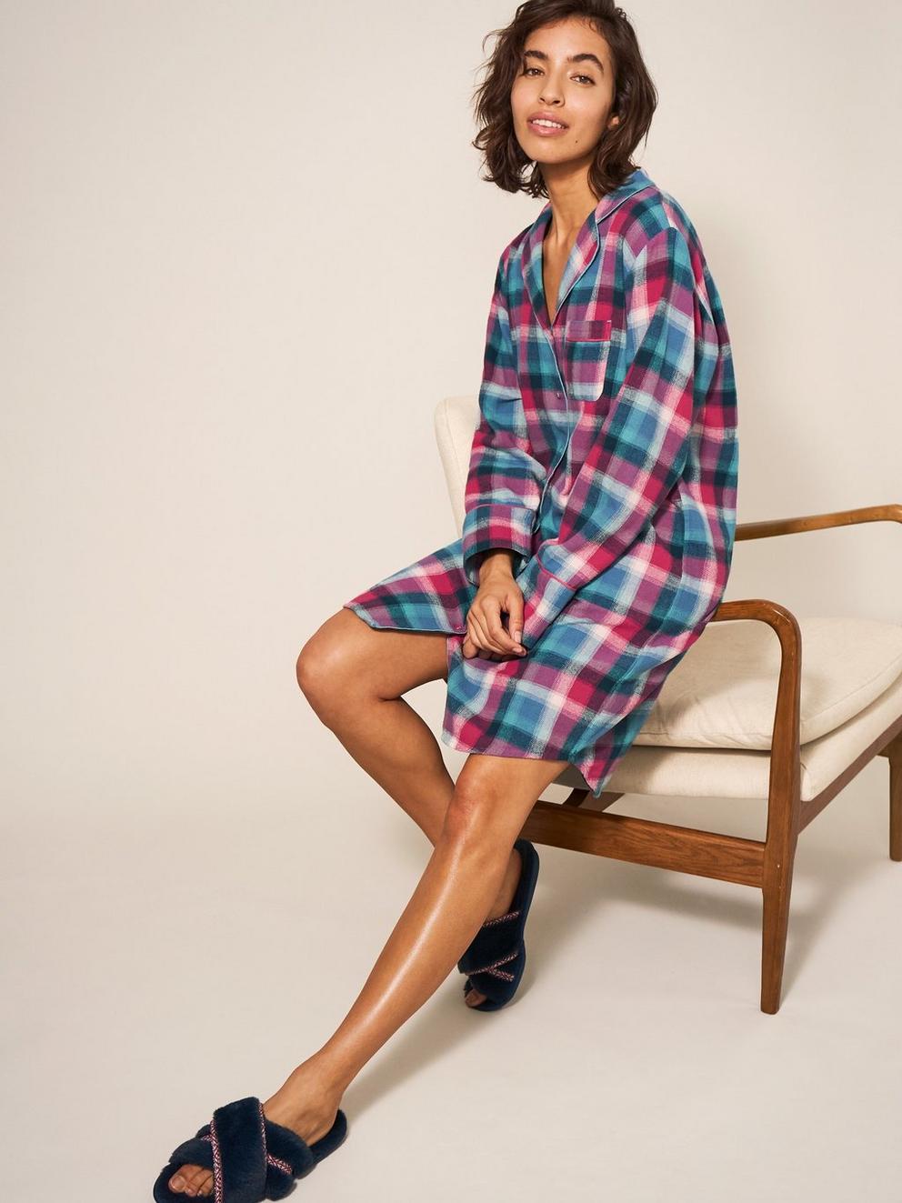 Nina Organic Check Nightie