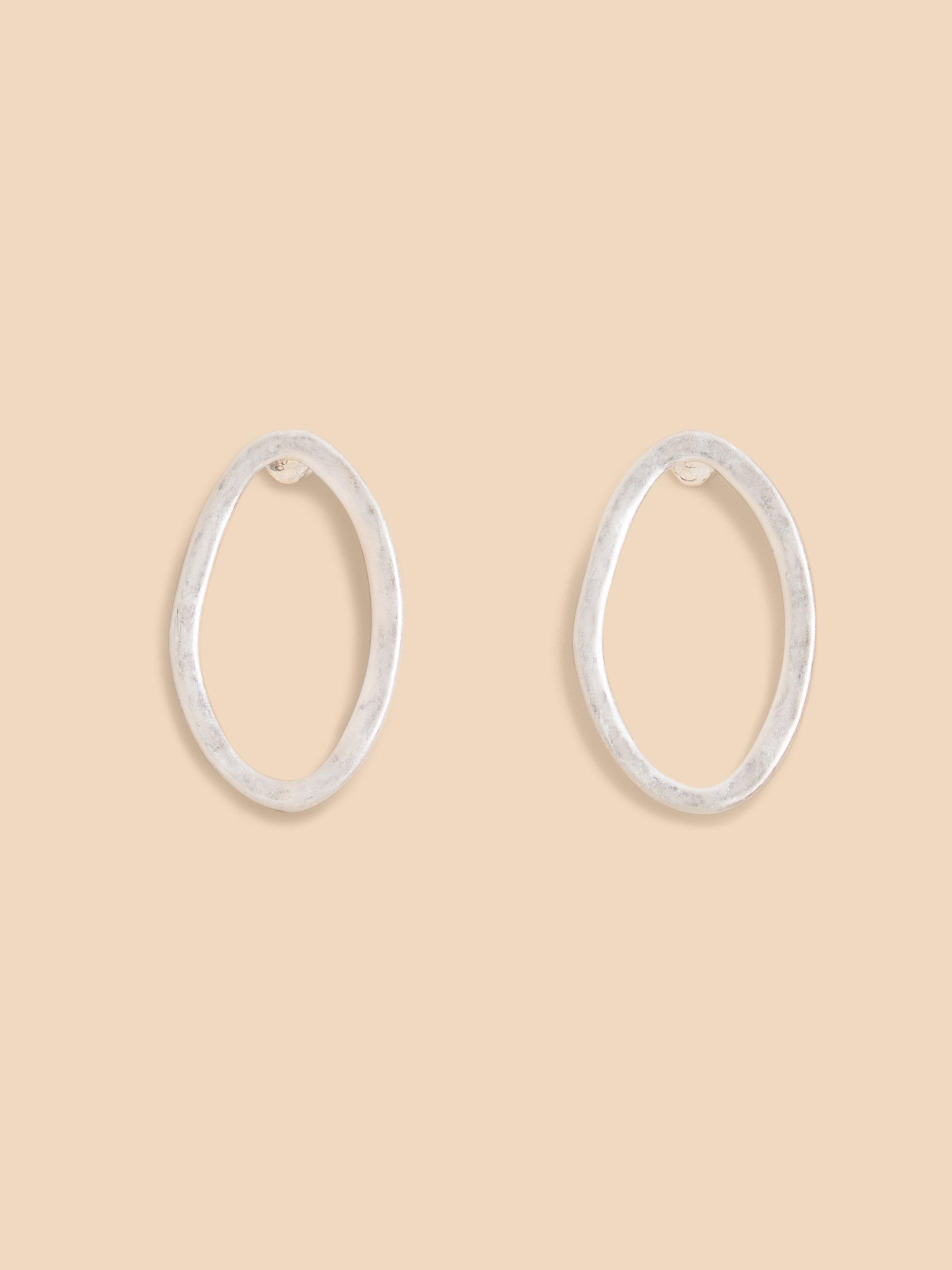 Oval Hammered Earrings