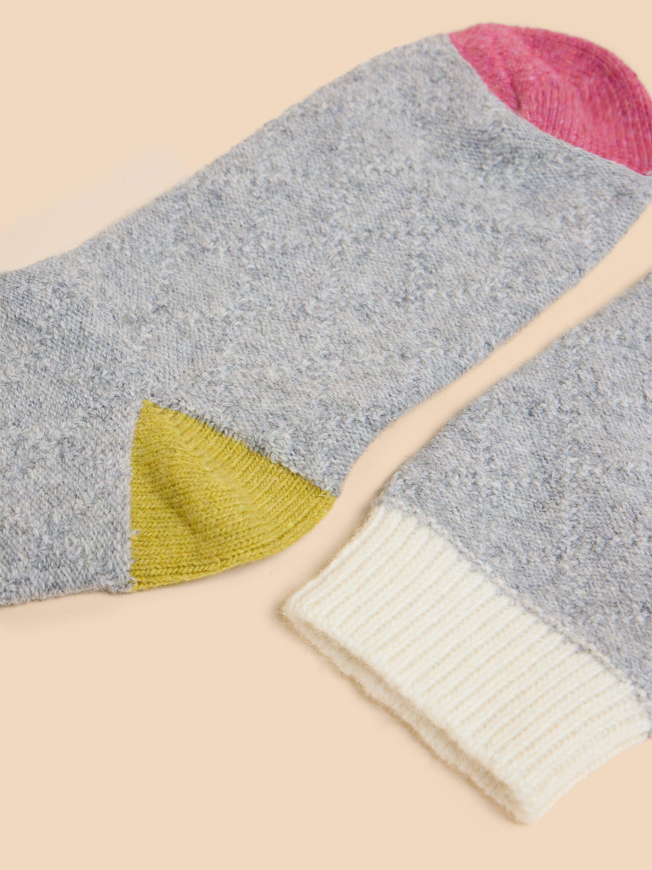 Textured Wool Mix Socks