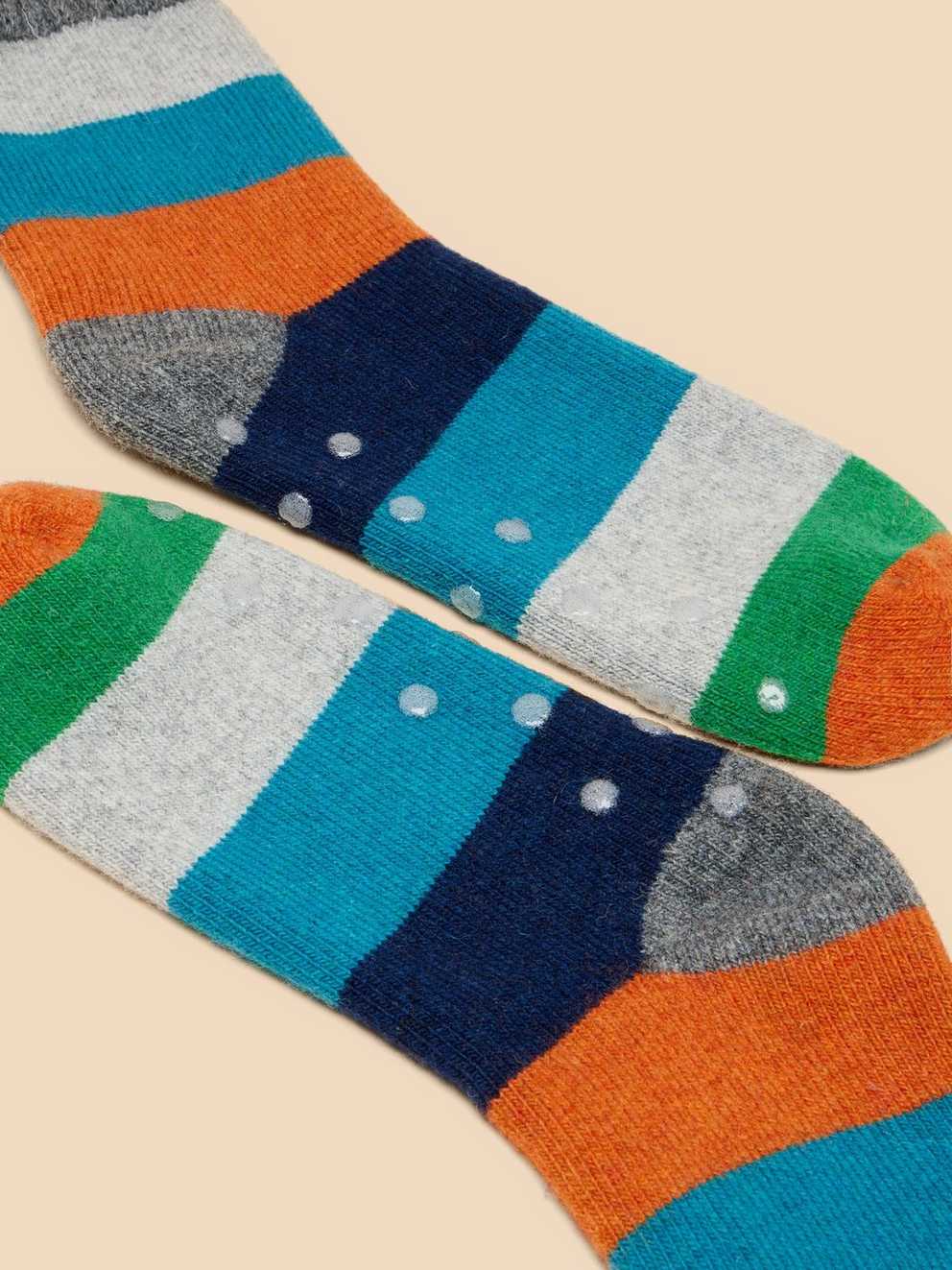 Stripe Loopback Wool Socks