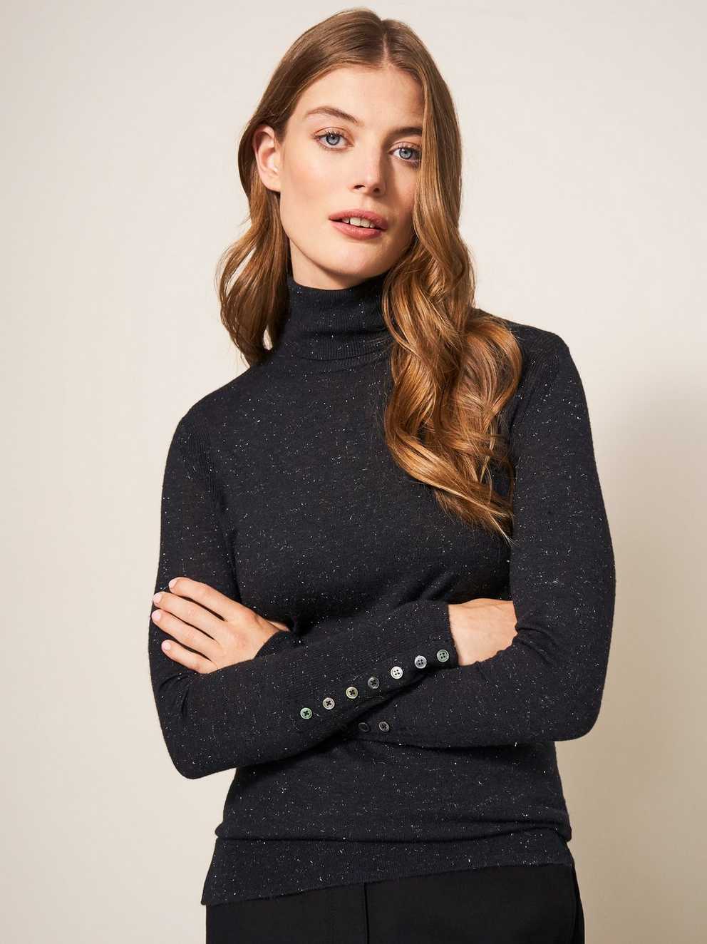 SPARKLE ROLL NECK JUMPER