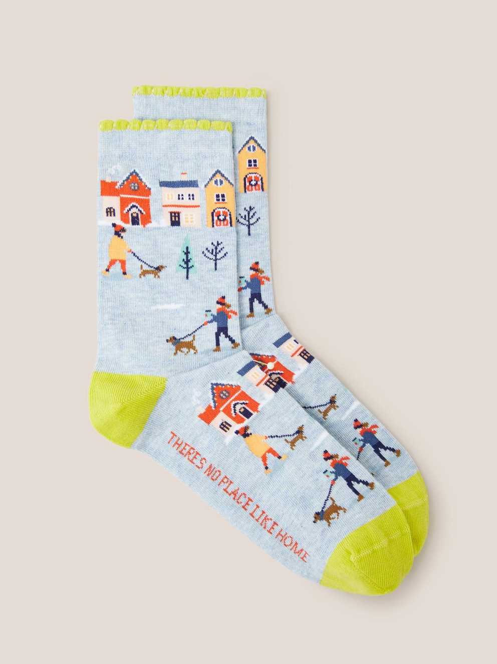 Scenic House Ankle Socks