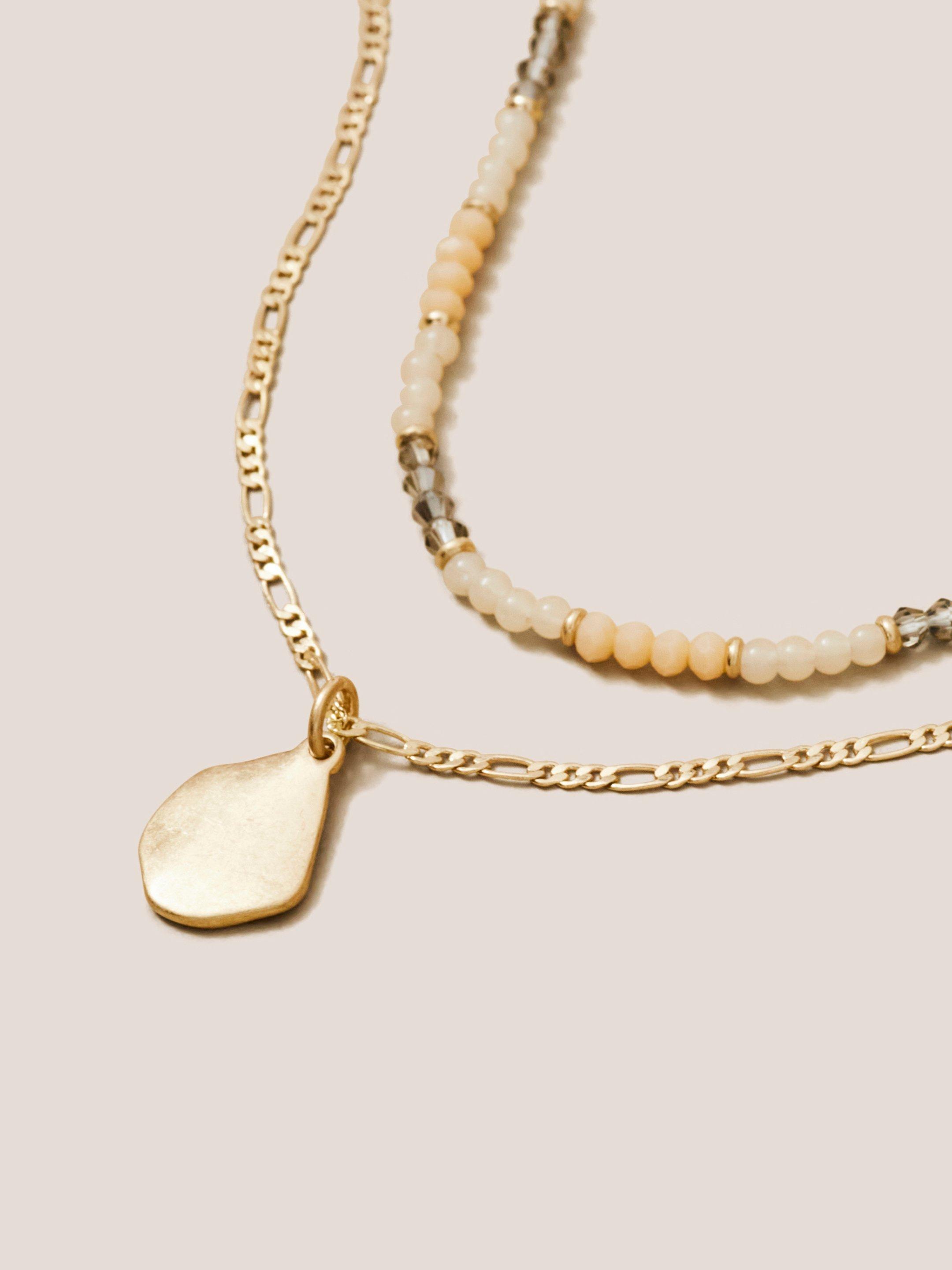 Multi Beaded Double Necklace