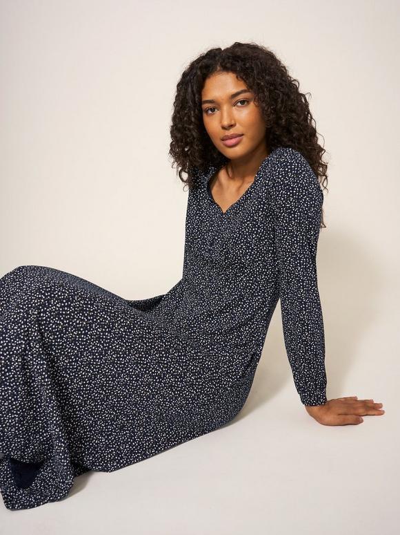 Megan Jersey V Neck Dress