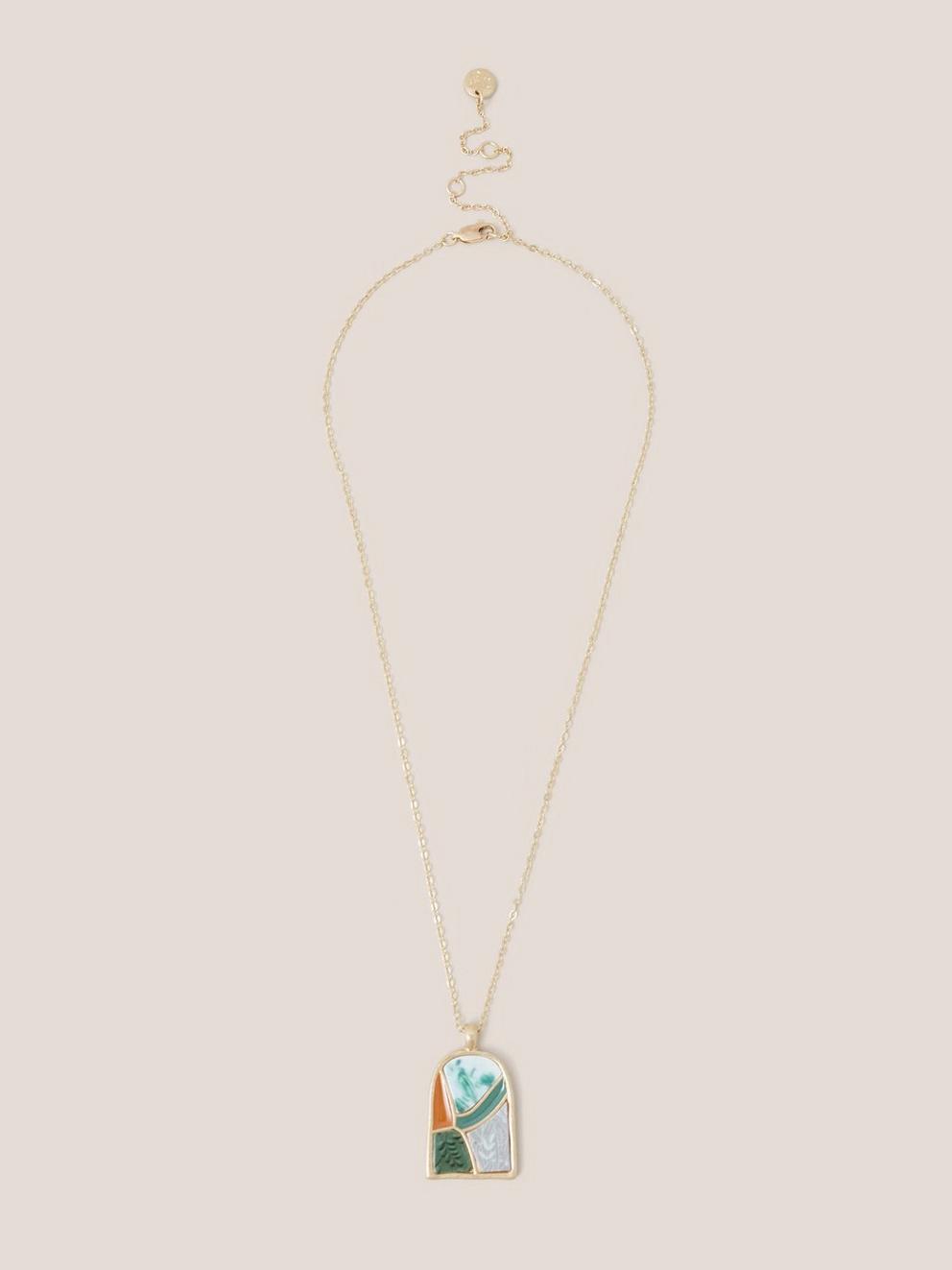 Pebble Mosaic Tile Necklace