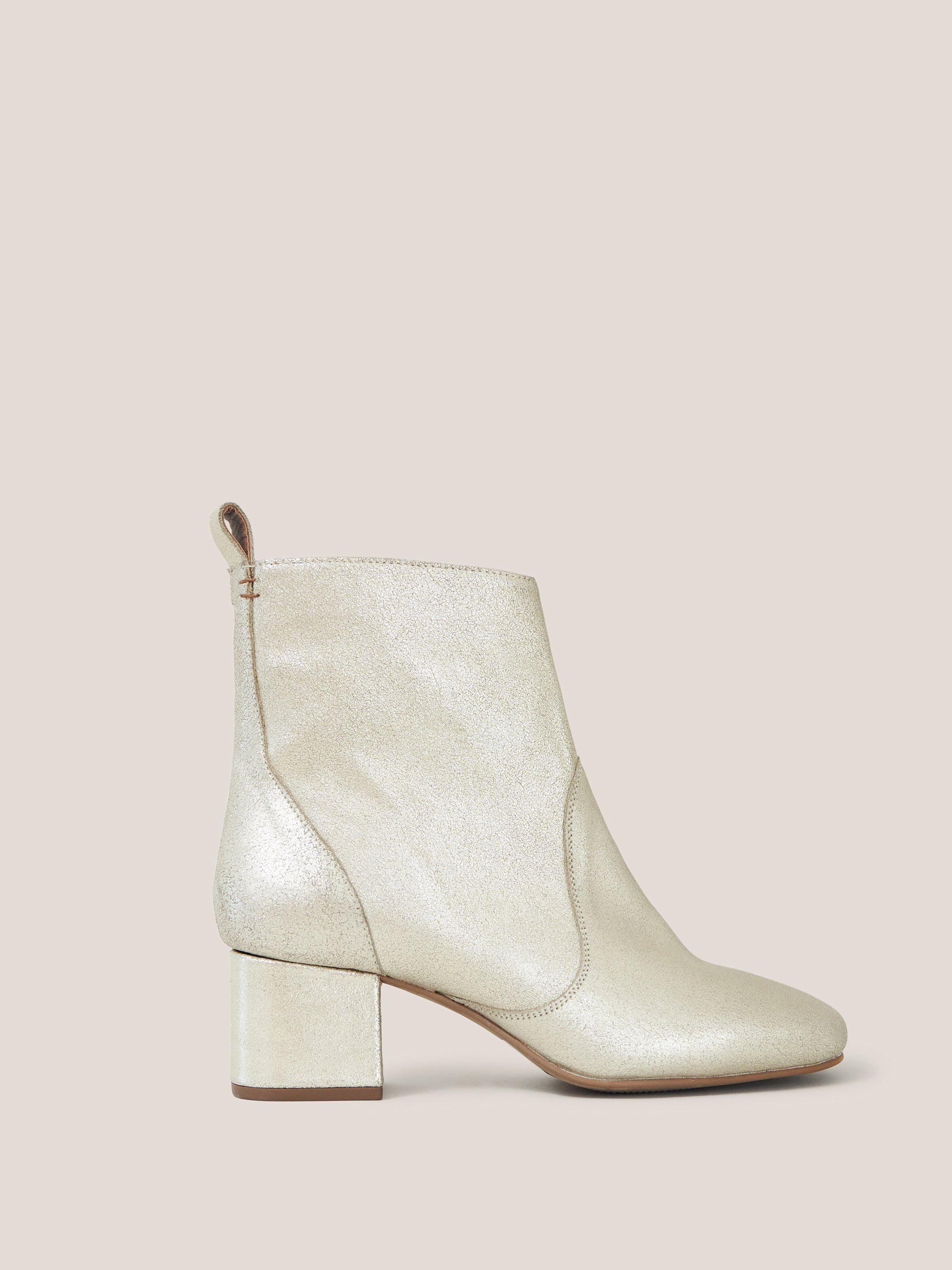 Cilla Leather Mid Heel Boot