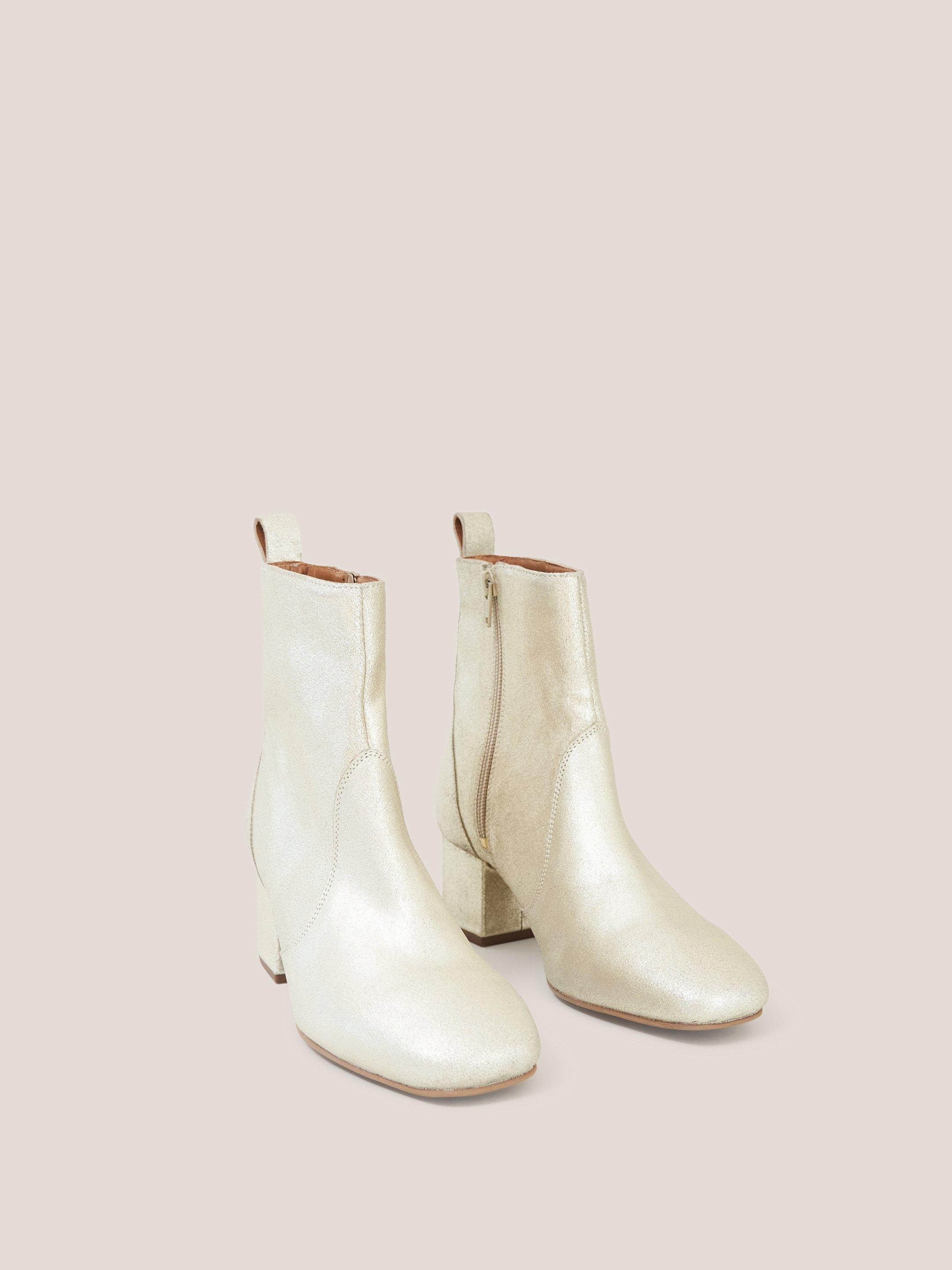 Cilla Leather Mid Heel Boot