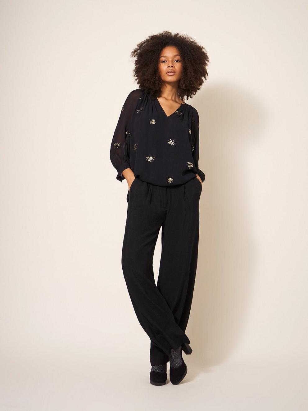 Lucinda Crepe Wide Leg Trouser