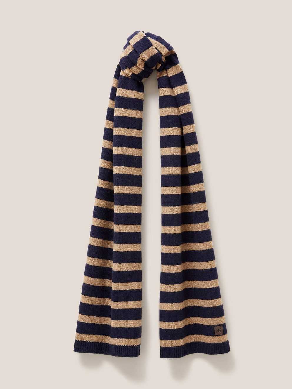 Stripe Wool Knit Scarf