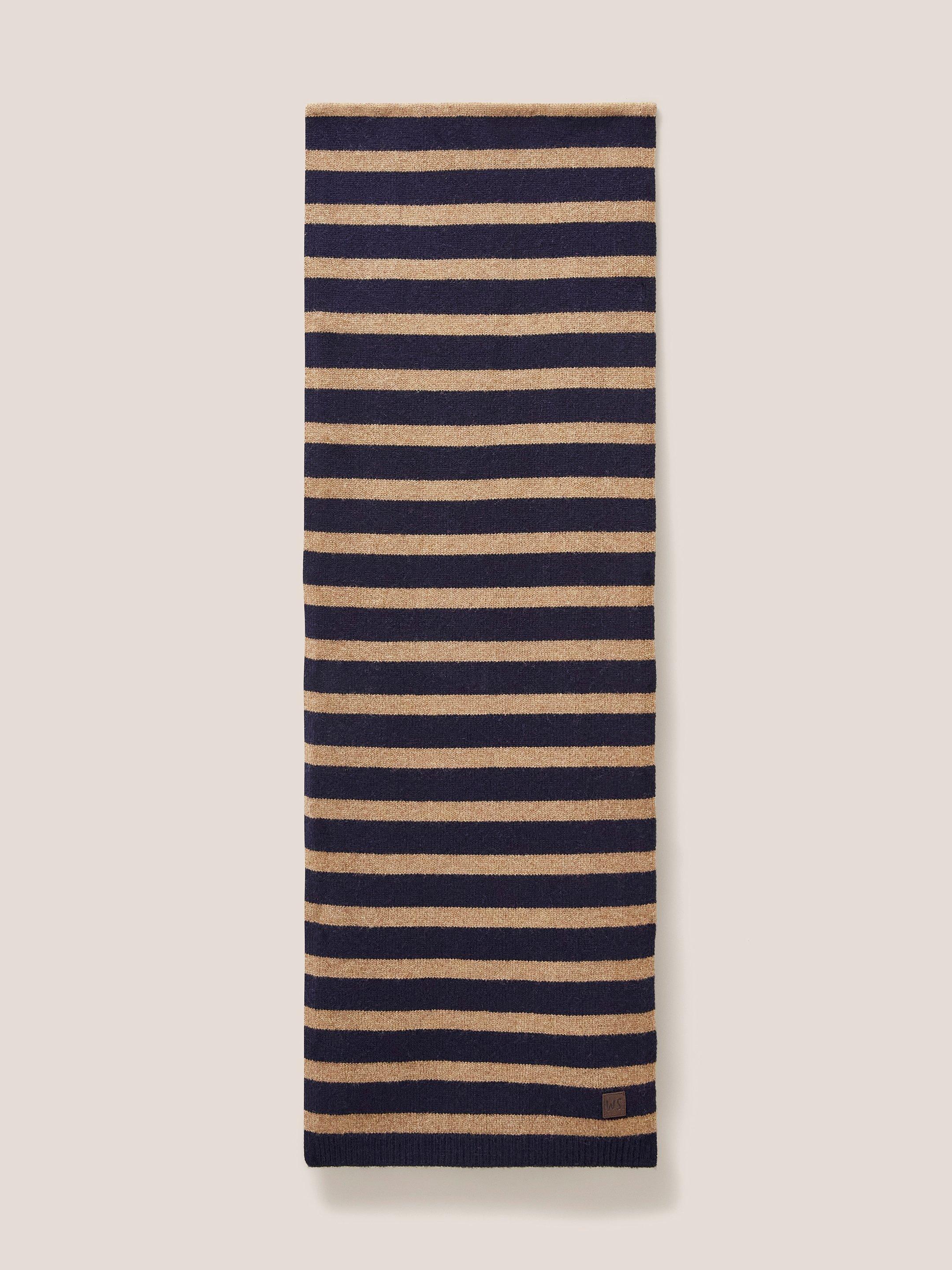 Stripe Wool Knit Scarf