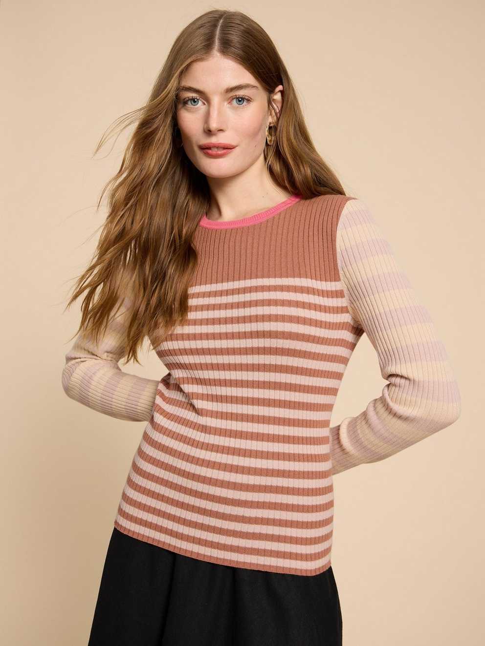 SKINNY RIB CREW NECK JUMPER