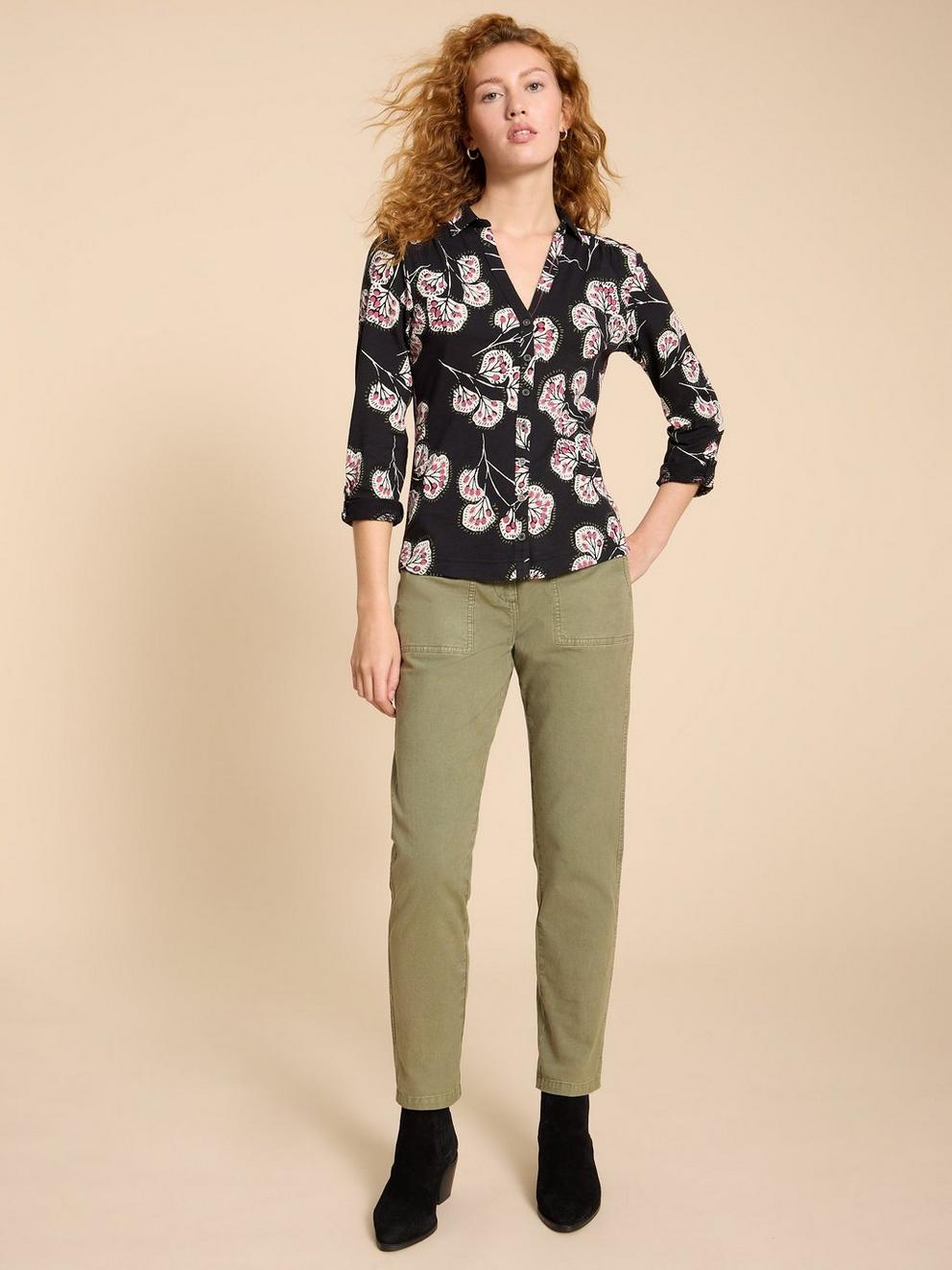 ANNIE JERSEY PRINT SHIRT