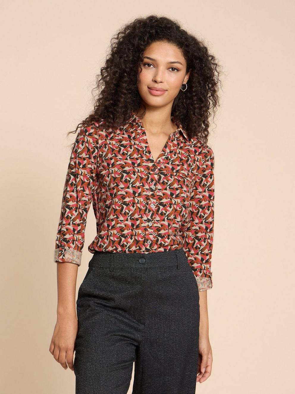 ANNIE JERSEY PRINT SHIRT