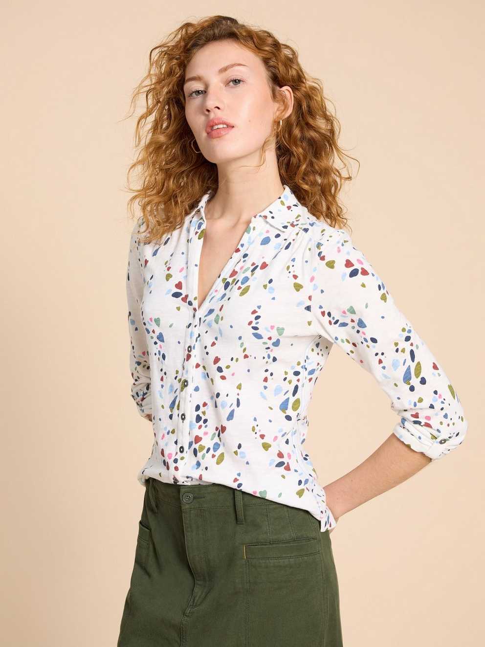 ANNIE JERSEY PRINT SHIRT