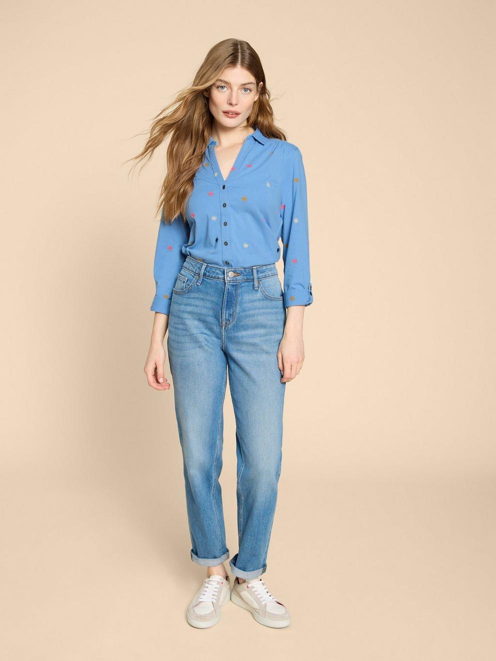 ANNIE JERSEY EMBROIDERED SHIRT