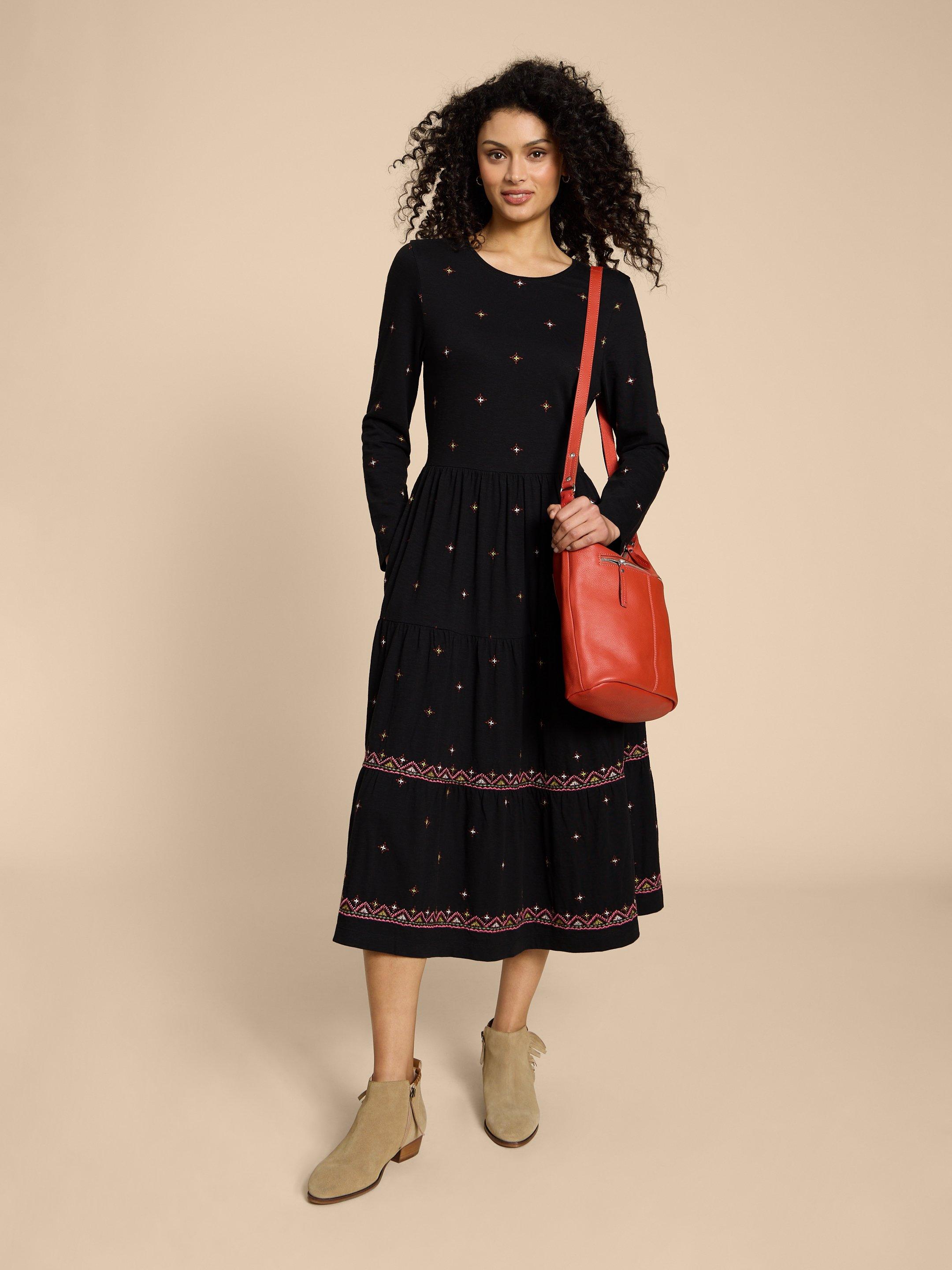 Poppy Embroidered Jersey Dress