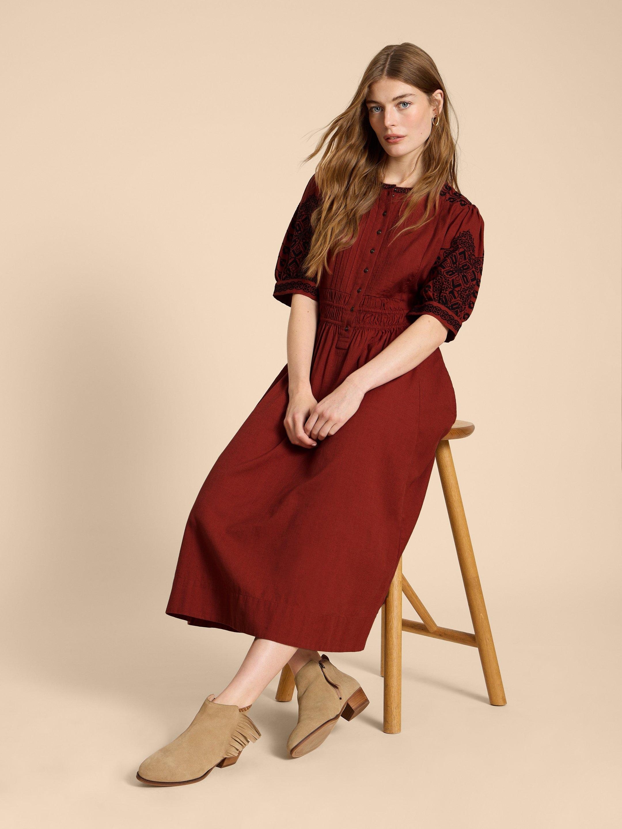 Dulcie embroidered shift dress sale