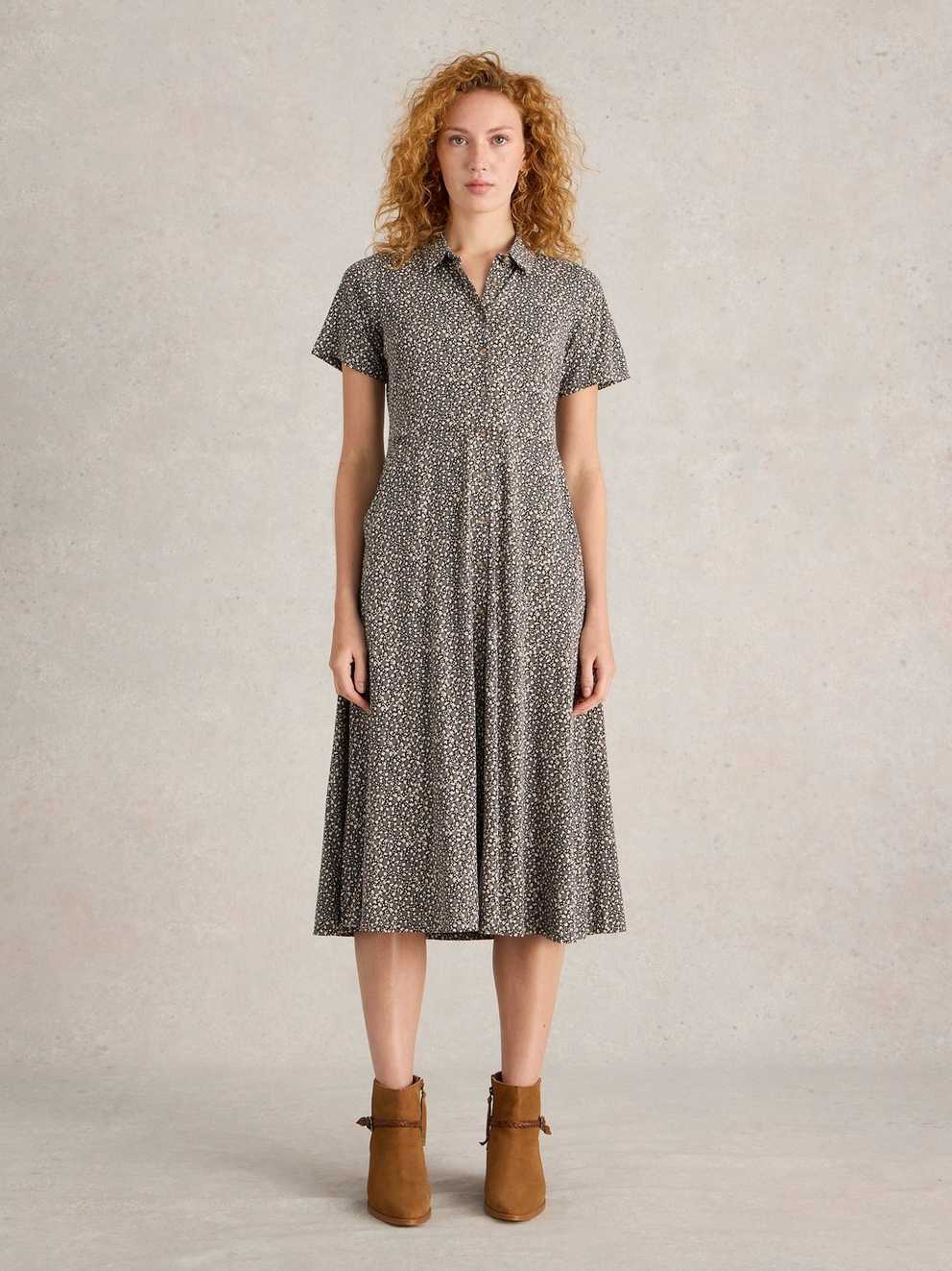 Rua Jersey Print Midi Dress