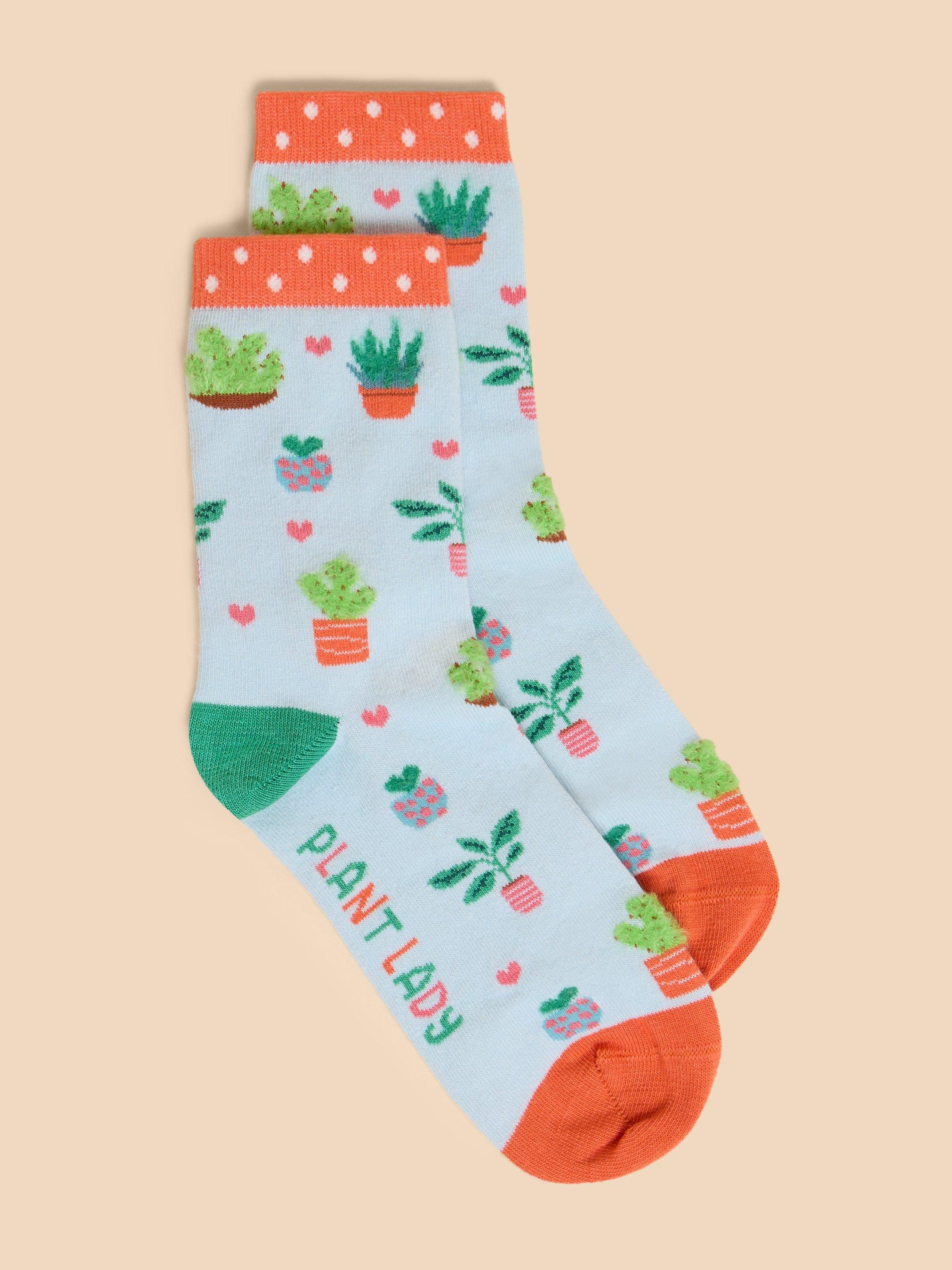 Fluffy House Plant Ankle Sock