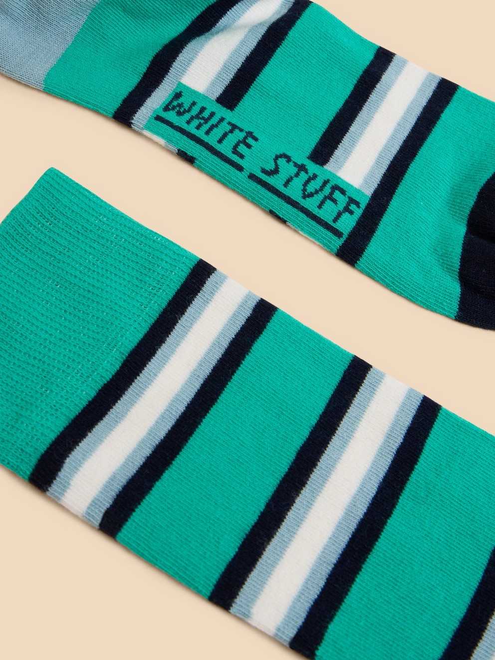 Spaced Stripe Ankle Sock