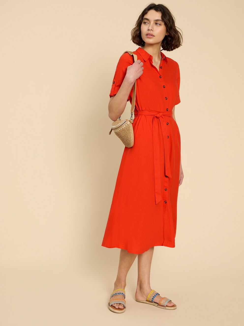 Beth Linen Blend Shirt Dress