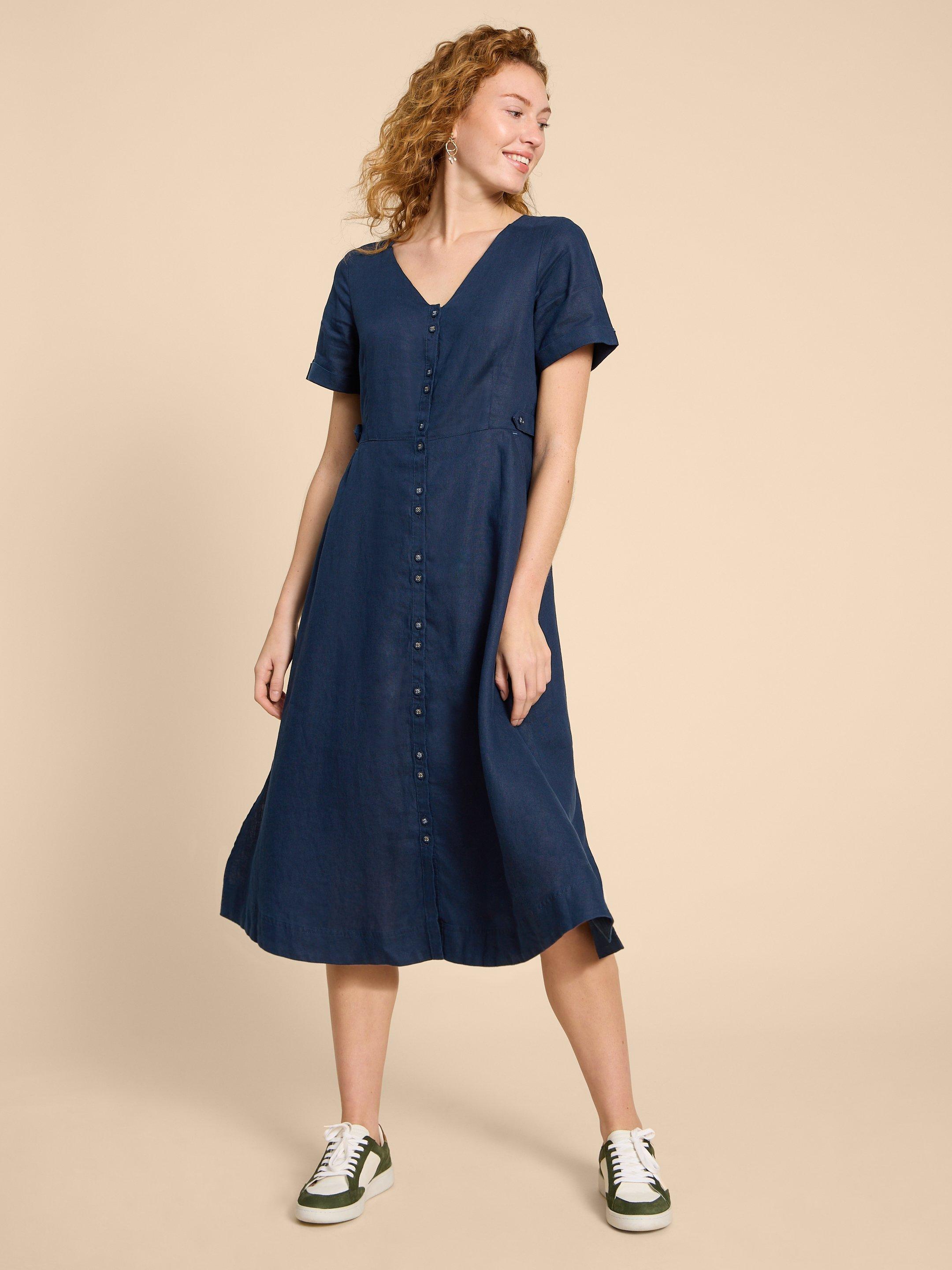 Buy Navy Midi Sweatshirt Dress S, Dresses