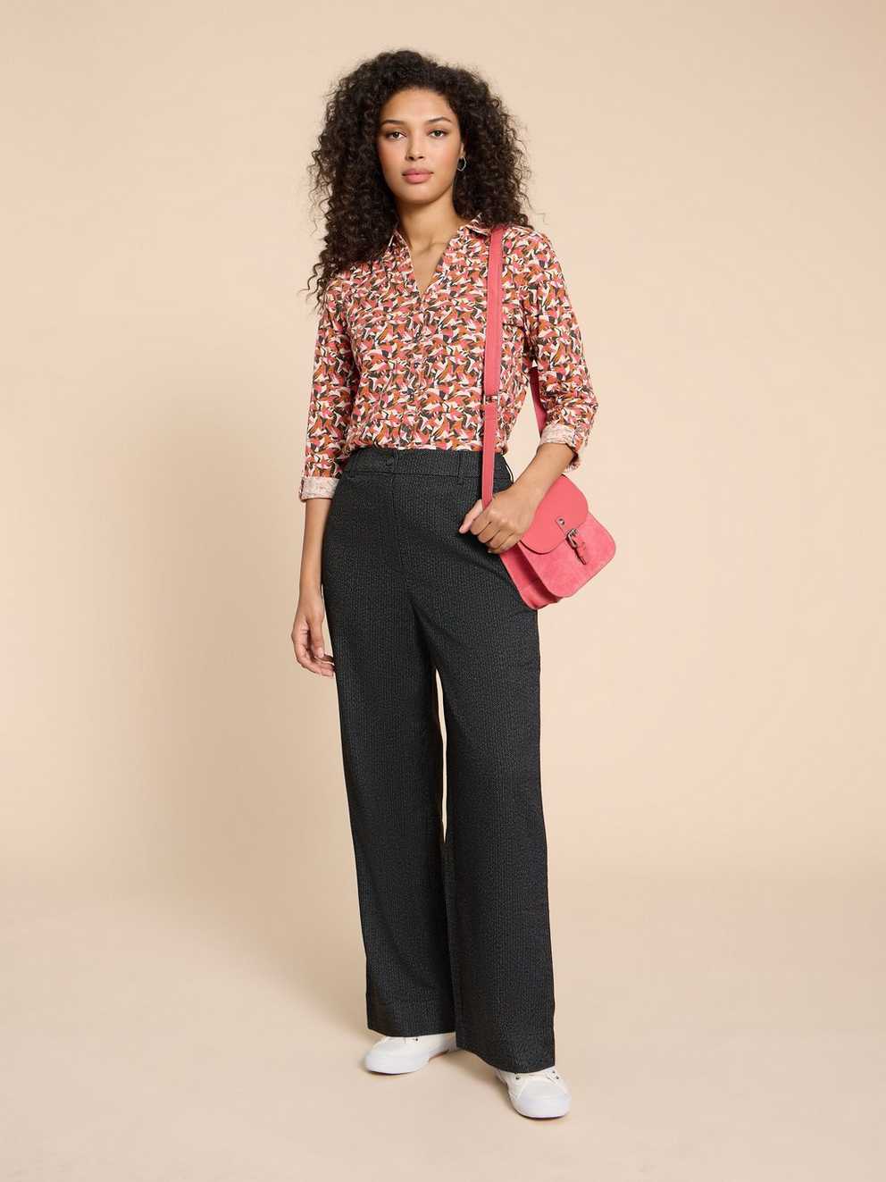 Belle Wide Leg Tweedy Trouser