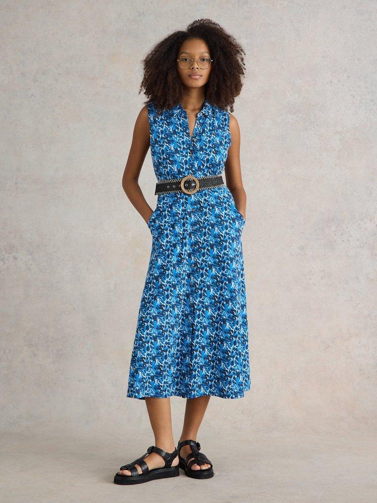 Everly Jersey Shirt Shortsleeve Dress in RED PRINT | White Stuff