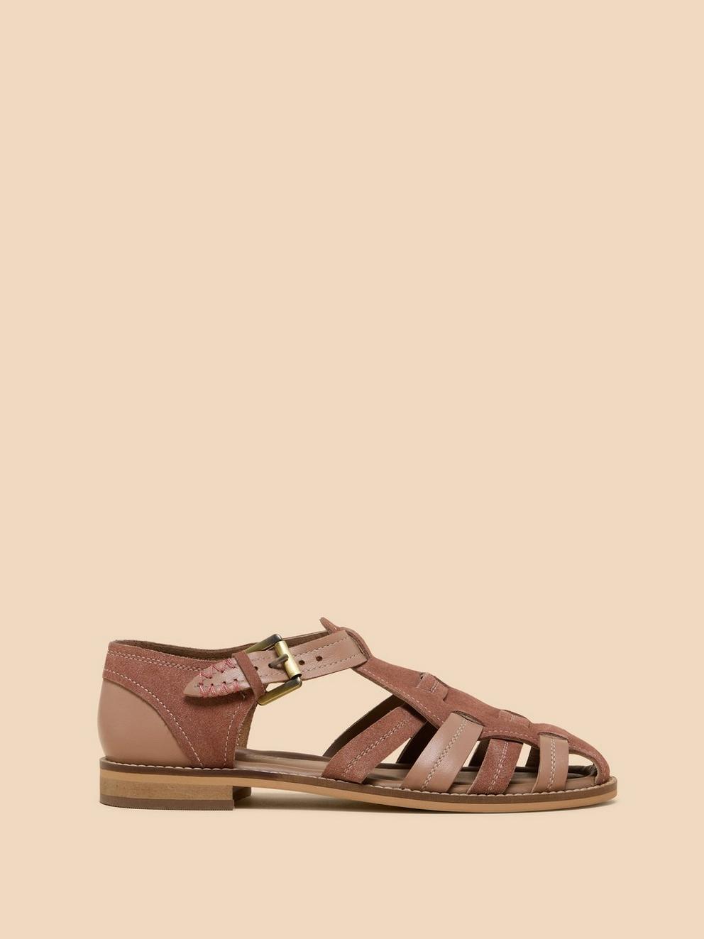 Floral Leather Fisherman Shoe