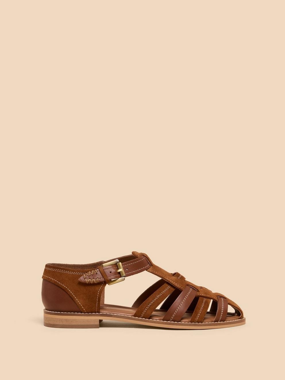 Floral Leather Fisherman Shoe