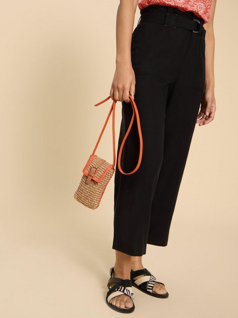 Clara Buckle Raffia Phone Bag
