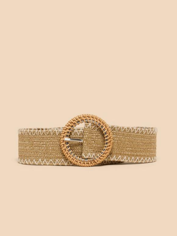 Raffia Woven Belt