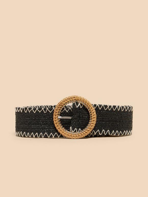 Raffia Woven Belt