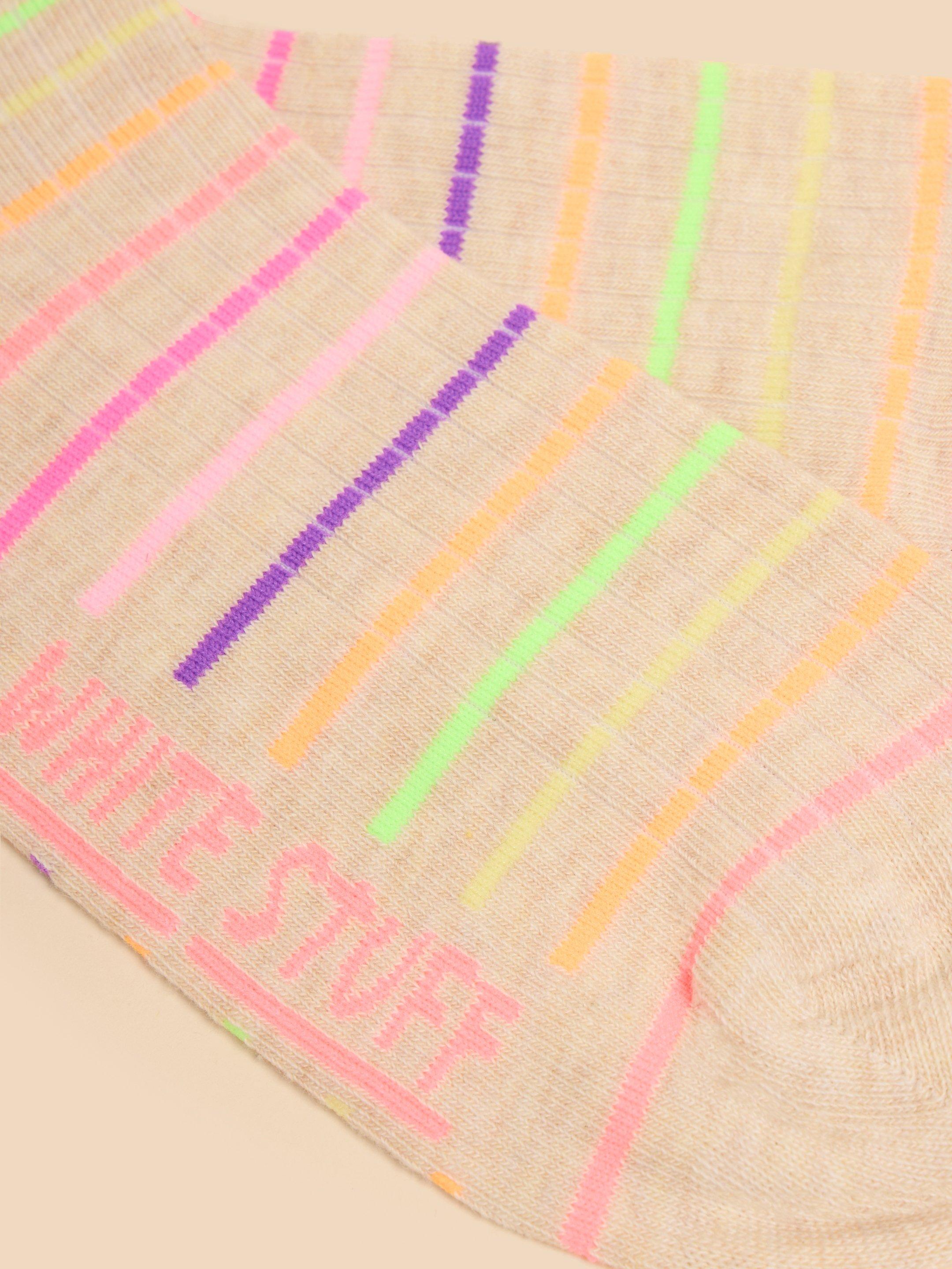 Neon Ribbed Trainer Sock