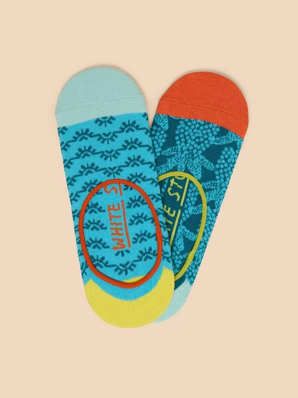 2 Pack Pineapple No Show Socks