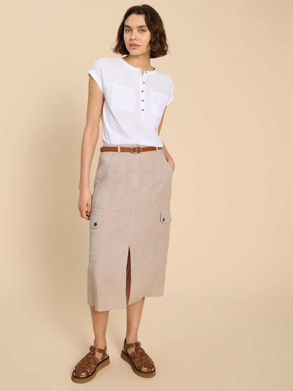 Arabella Linen Blend Skirt