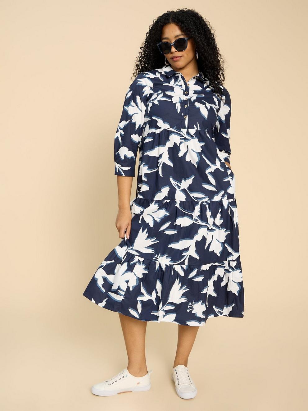 Mayra Tiered Shirt Dress