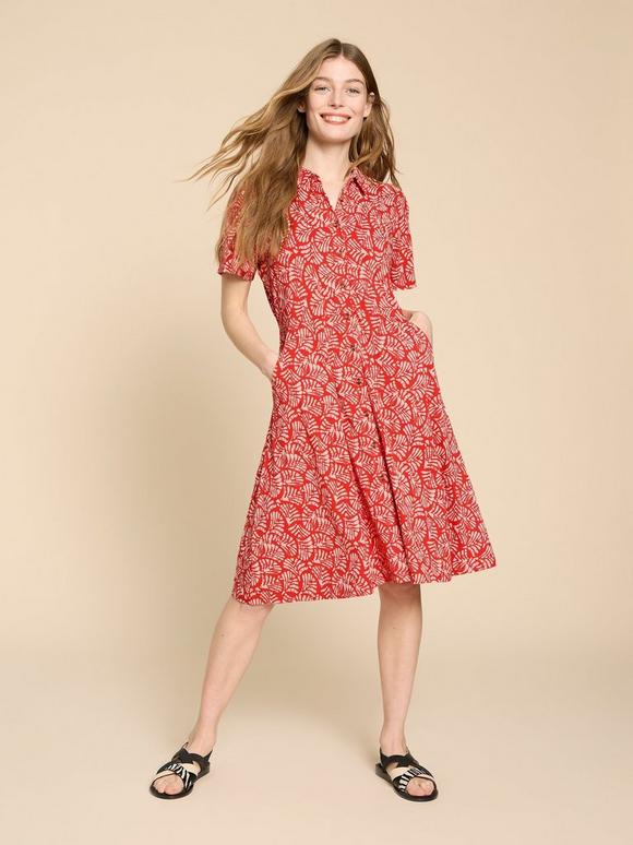 Ria Jersey Knee Length Shirt Dress