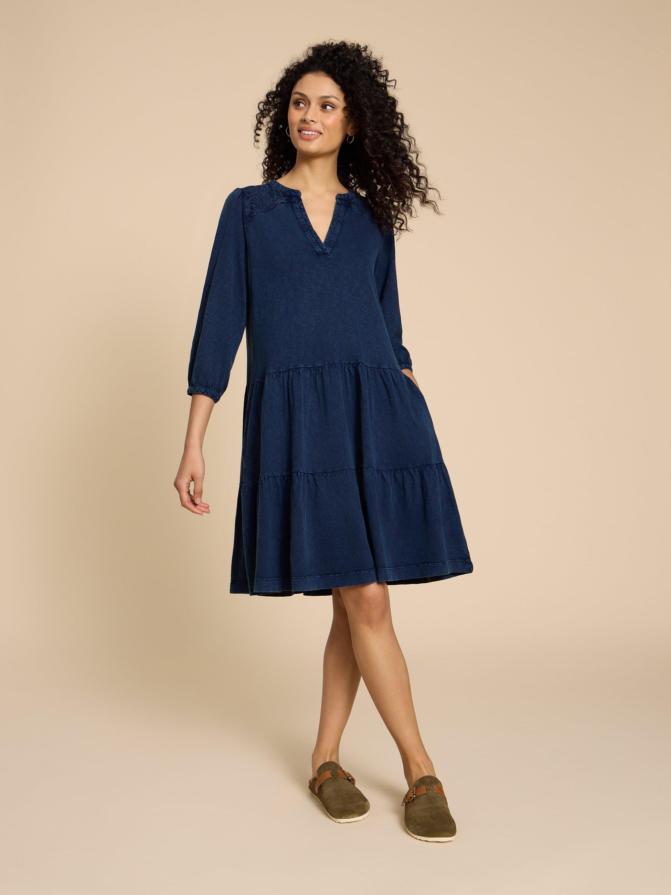 Clara Denim Jersey Dress