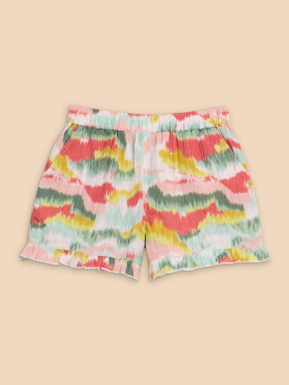 Tie Dye Printed Frill Short