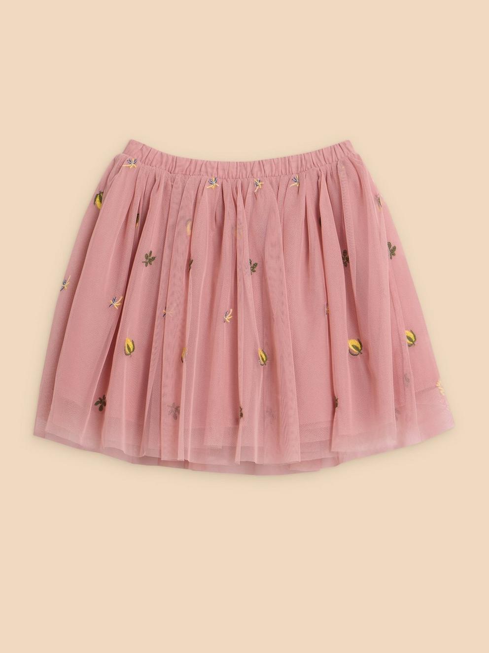 Girls Embroidered Tuelle Skirt