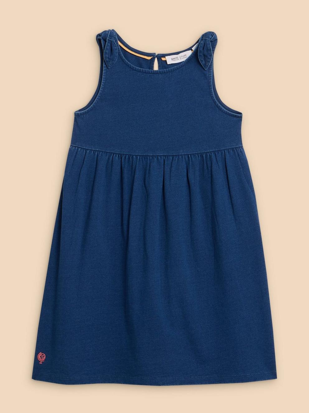 Girls Tie Shoulder Jersey Dress