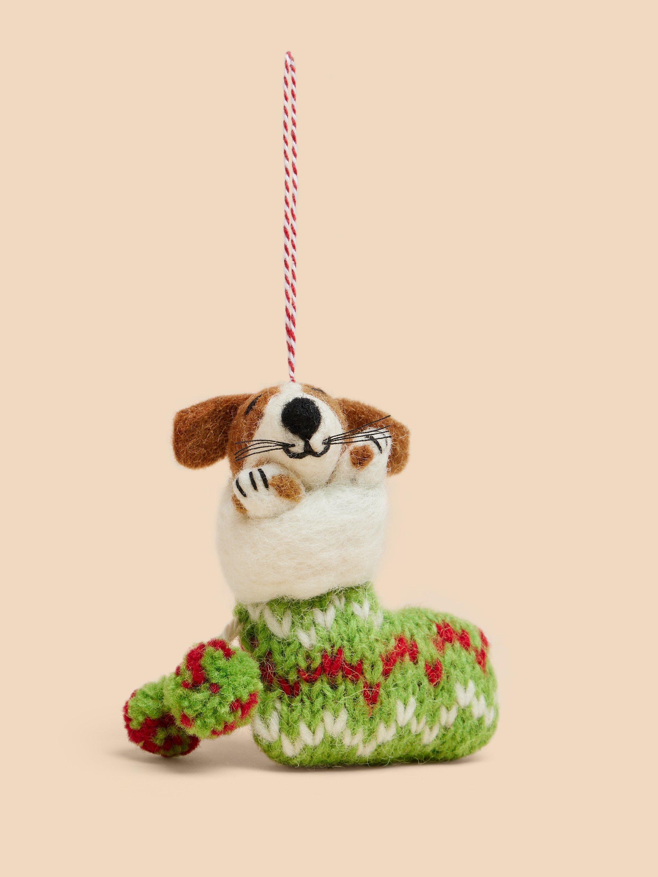 Dog in a Stocking Hanging Dec
