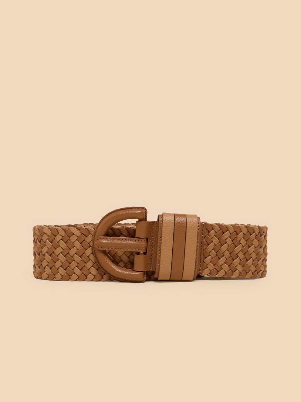 Leather Weave Waist Belt