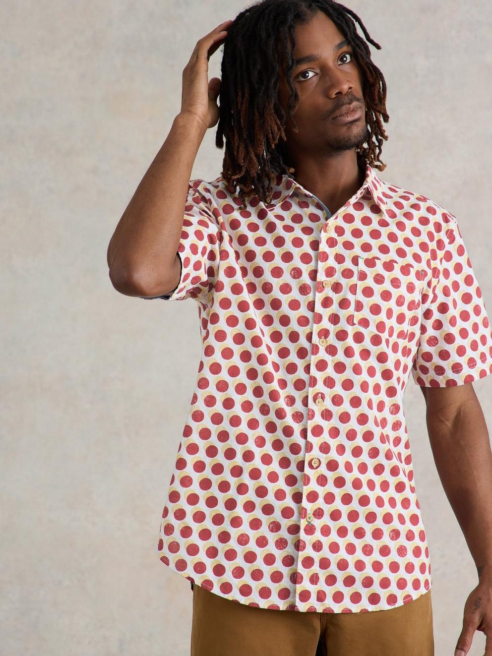 Retro Spot Printed SS Shirt