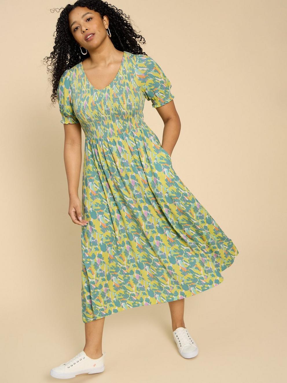 Emily Shirred Jersey Dress
