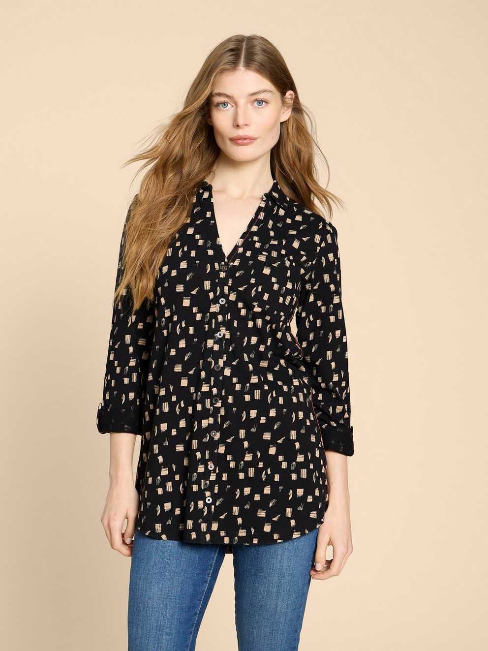 ANNIE LONGLINE LONG SLEEVE SHIRT