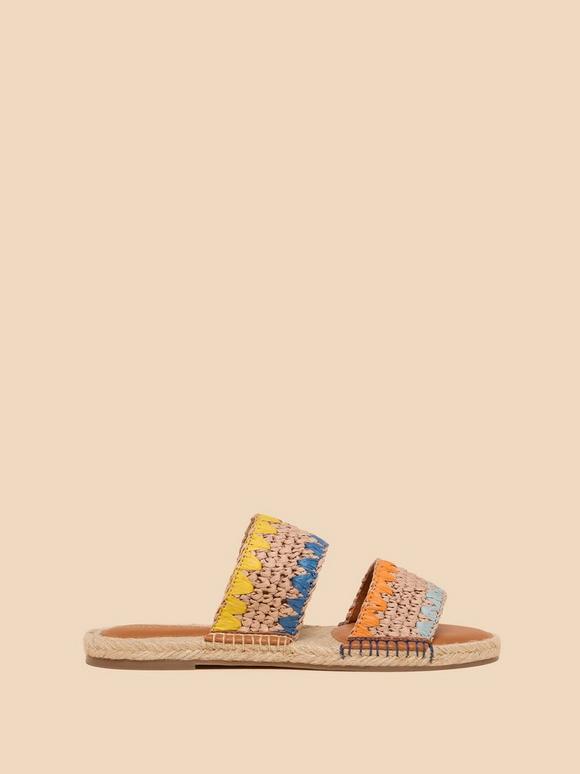 Belflower Raffia Mule