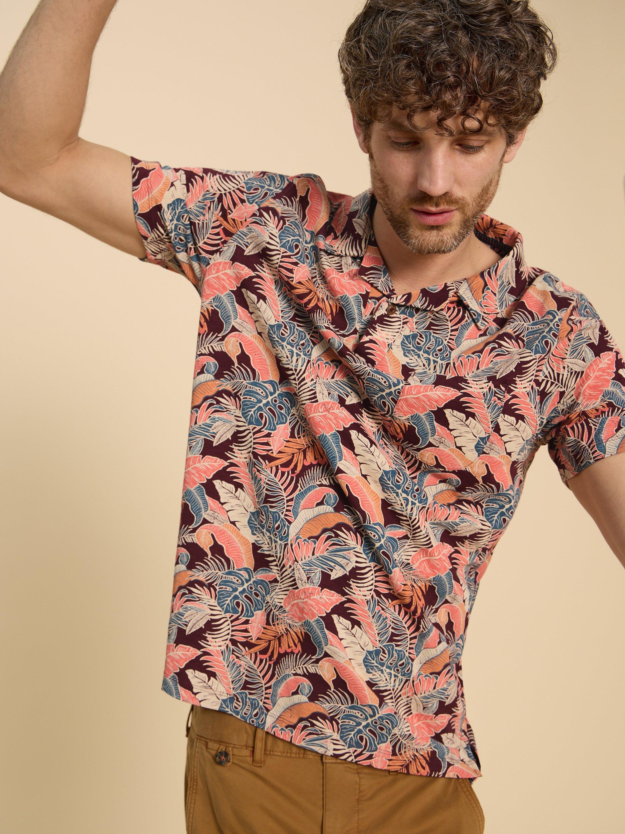 Floral Printed Polo